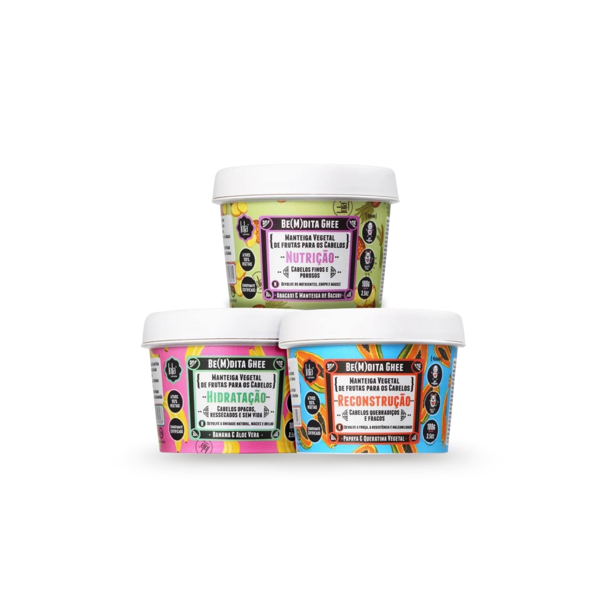 Kit Cronograma Capilar Bemdita Ghee Pequeno - HNR - Lola Cosmetics