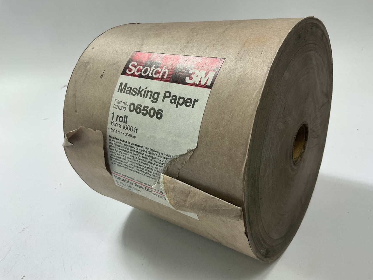 Cosmetic Damage#1 From Storage - 3M Scotch 021200 06506 Masking Paper 6'' X 1000'