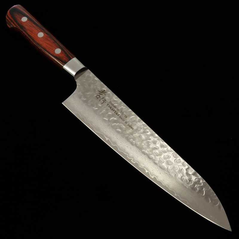 Gyuto Sakai Takayuki VG-10 Damasco acabamento martelado 33 camadas (210/240mm)