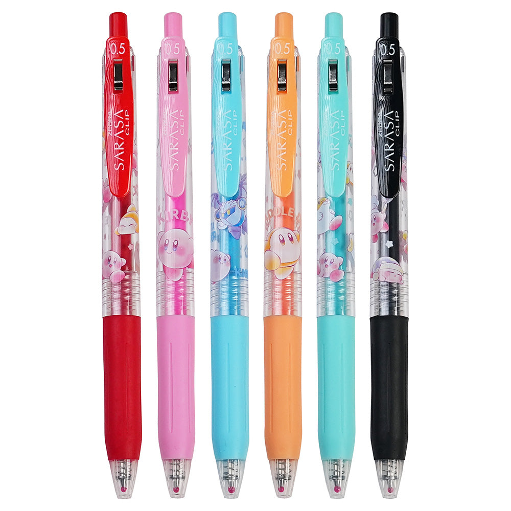 Zebra Sarasa Nintendo Kirby 0.5mm milk color gel pen pink orange blue green blue red black Japanese joint office study writing stationery