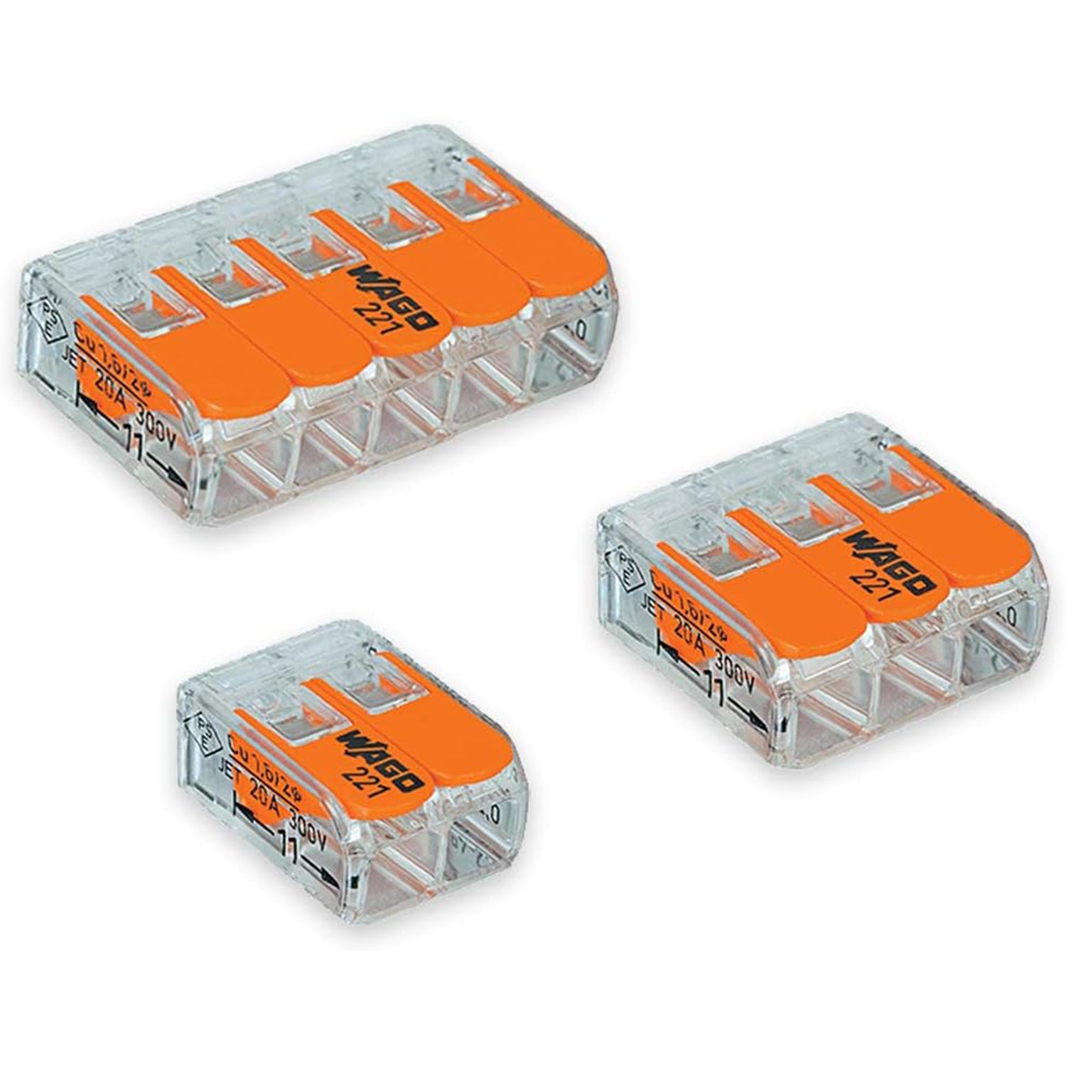 Wago 221 Lever Style Connectors (6 Pack)