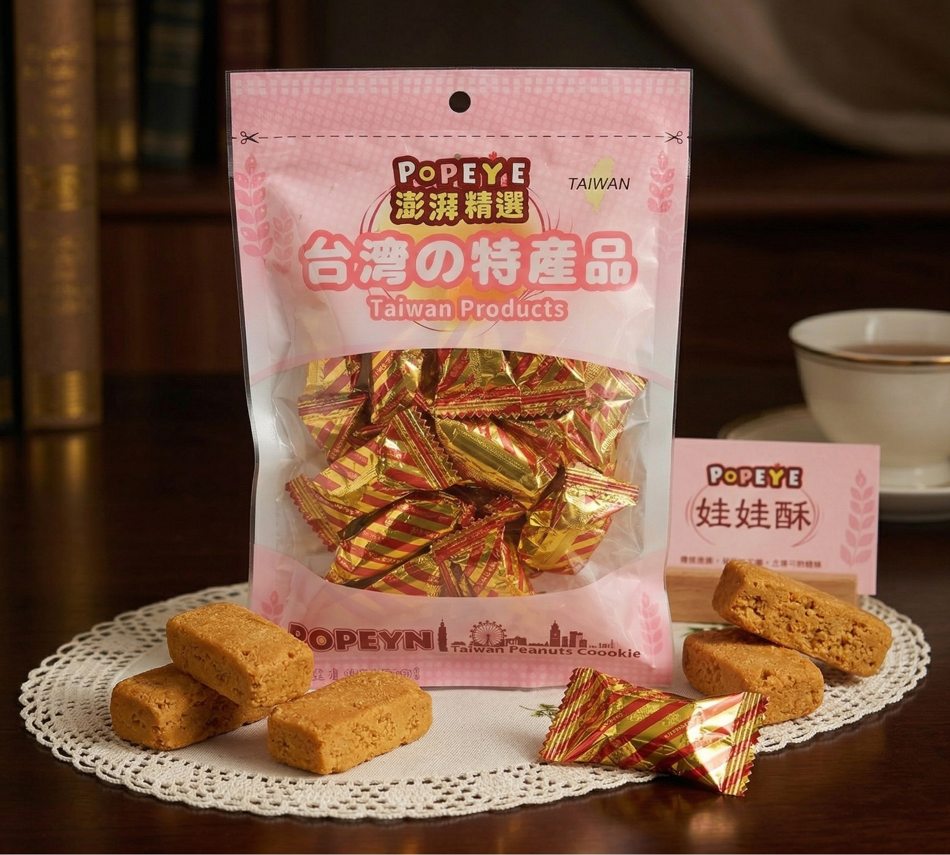 【大山茶芸】サクサク＆ほろほろ食感の素朴で美味しいお菓子 ピーナッツクッキー（ 娃娃酥 / 花生酥 ）