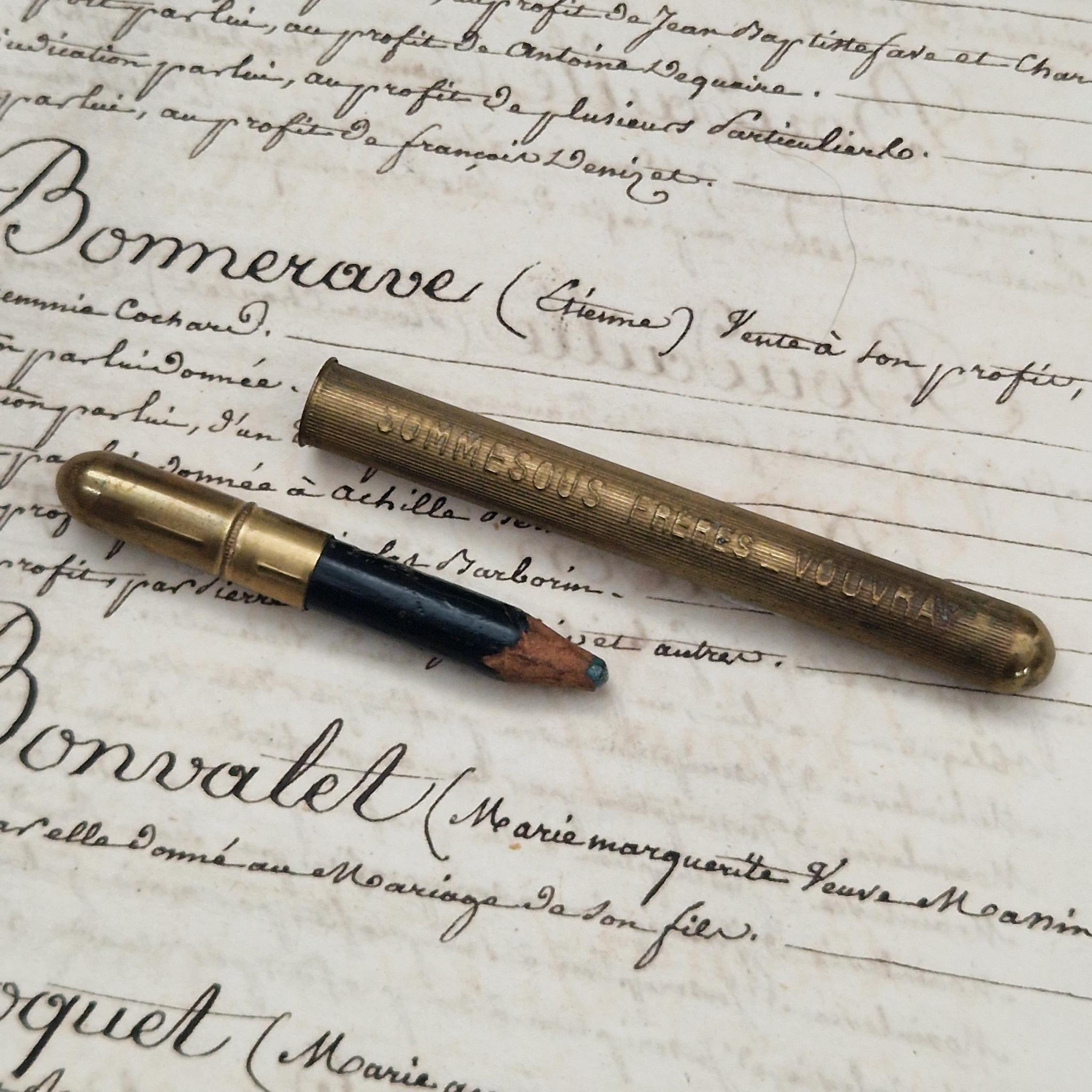 Porte-crayon publicitaire « Sommesous Frères - Vouvray »