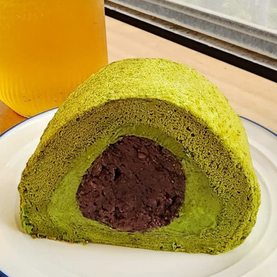 【無麩質蛋糕】抹茶紅豆生乳捲